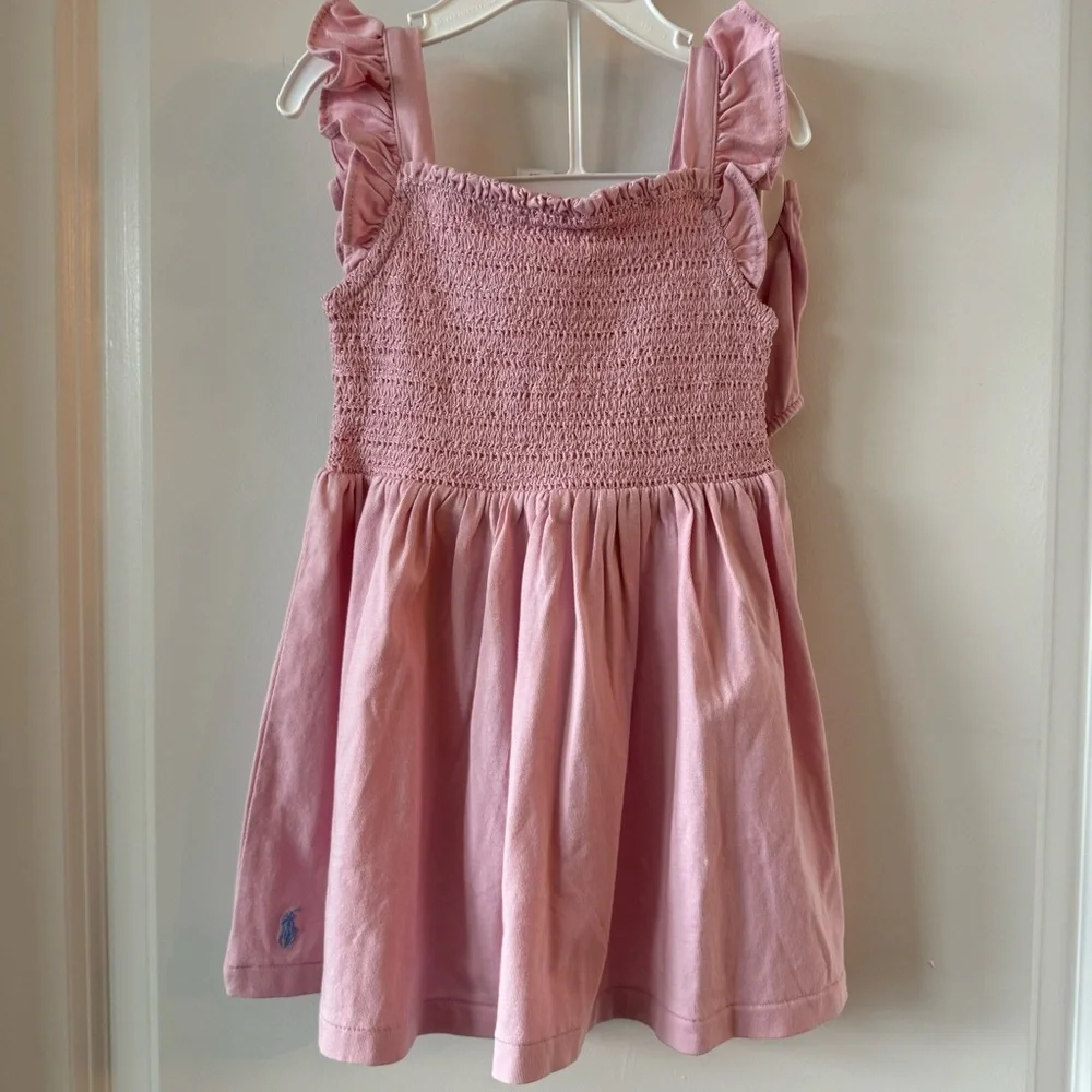 NWT Ralph Lauren Baby Smocked Jersey Dress & Bloomers Set